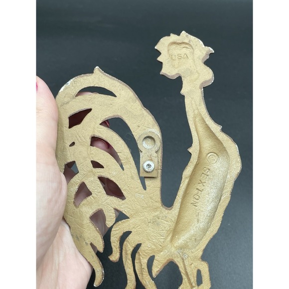 MCM Sexton USA Metal Rooster Wall Hanging 1960's - Picture 5 of 5